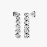 DIAMOND IN RUB OVER SETTING DOP EARRINGS