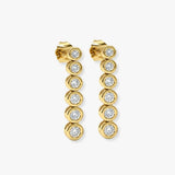 DIAMOND IN RUB OVER SETTING DOP EARRINGS