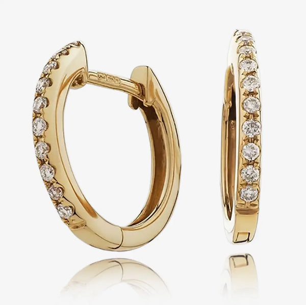 DIAMOND MICROS SET HOOP EARRINGS IN 18K ROSE GOLD HEERA DIAMONDS