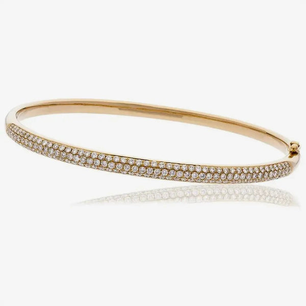 DIAMOND PAVE SETTING BANGLE IN 18K ROSE GOLD HEERA DIAMONDS