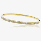 DIAMOND PAVE SETTING BANGLE IN 18K WHITE GOLD, YELLOW GOLD & ROSE GOLD HEERA DIAMONDS