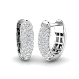 DIAMOND PAVE SETTING HOOP EARRINGS