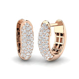 DIAMOND PAVE SETTING HOOP EARRINGS