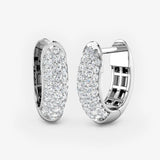 DIAMOND PAVE SETTING HOOP EARRINGS
