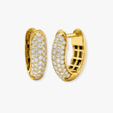 DIAMOND PAVE SETTING HOOP EARRINGS