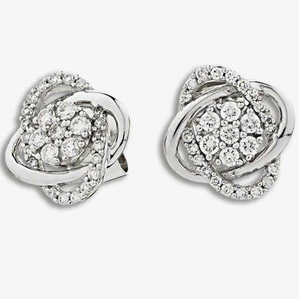 DIAMOND SWIRL STUD EARRINGS HEERA DIAMONDS