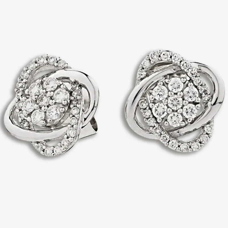 DIAMOND SWIRL STUD EARRINGS HEERA DIAMONDS