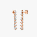 DIAMOND THREE CLAW SETTING DROP EARRINGS
