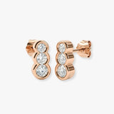 DIAMOND THREE STONE DROP EARRING