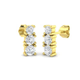 DIAMOND TRILOGY DROP EARRINGS