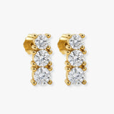 DIAMOND TRILOGY DROP EARRINGS