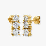 DIAMOND TRILOGY DROP EARRINGS