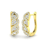 DIAMOND WAVE SETTING HOOP EARRINGS