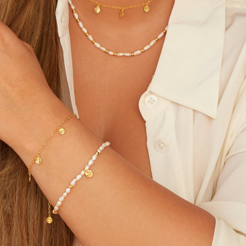 HD X JJ Calm Pearl Lunar Bracelet HD X Golden Edit