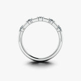 Dainty Sparkling Five 0.15 Carat Round Diamond Wedding Band PRB200