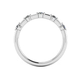 Dainty Sparkling Five 0.15 Carat Round Diamond Wedding Band - HEERA DIAMONDS