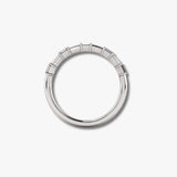 Dainty Sparkling Five Baguette 0.25 Carat Diamond Wedding Band PBG200
