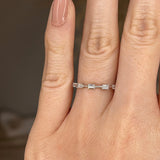 Dainty Sparkling Five Emerald 0.25 Carat Diamond Wedding Band - HEERA DIAMONDS