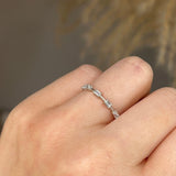 Dainty Sparkling Five Emerald 0.25 Carat Diamond Wedding Band - HEERA DIAMONDS