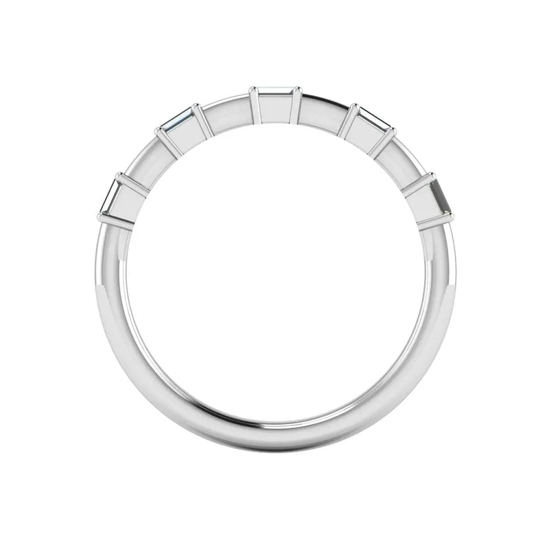Dainty Sparkling Five Emerald 0.25 Carat Diamond Wedding Band - HEERA DIAMONDS