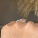Dainty Sparkling Five Marquise 0.25 Carat Diamond Wedding Band - HEERA DIAMONDS