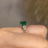 "Danica" Radiant Emerald Ring - HEERA DIAMONDS