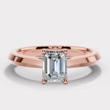 "Daphne" 1 Carat Solitaire Emerald Cut Diamond Engagement Ring SSEC07
