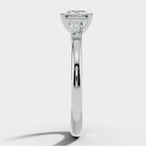 "Darcy" 1 Carat Three Stone Princess Cut with Tapered Baguette Cut Diamond Trilogy Engagement Ring 3SPC03