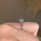 "Darcy" Three Stone Princess Cut with Emerald Cut Diamond Trilogy Engagement Ring 3SPC03 - HEERA DIAMONDS