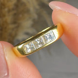 "Delyra" 0.75 Carat Princess Cut Natural Diamond Half Eternity Ring MDR4081