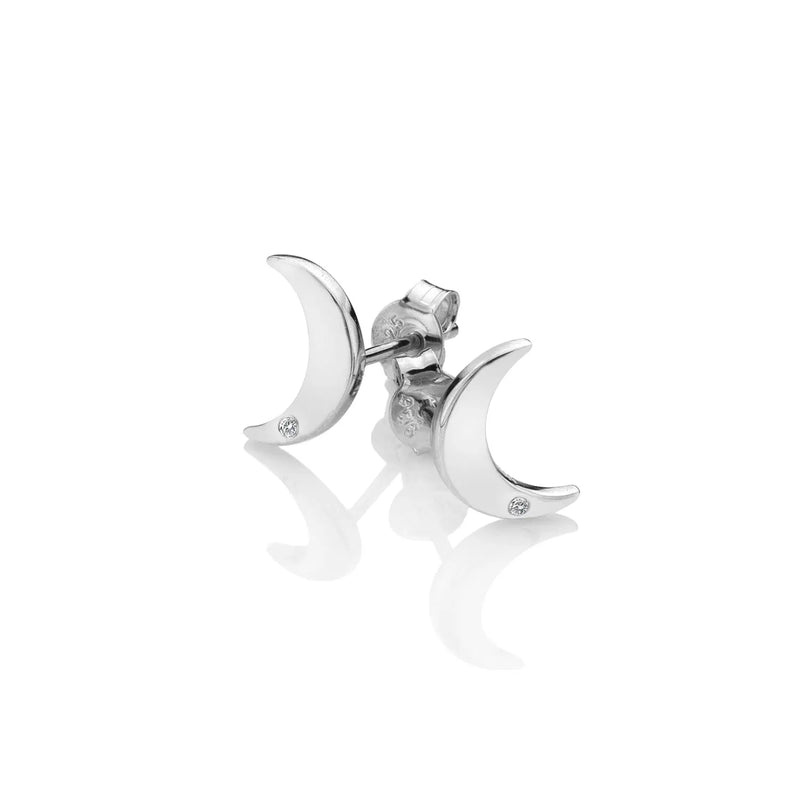 Diamond Amulet Crescent Earrings Hot Diamonds