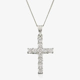 Diamond Claw Setting Cross Pendant HEERA