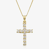 Diamond Claw Setting Cross Pendant HEERA