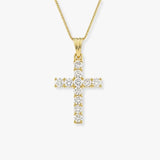 Diamond Claw Setting Cross Pendant