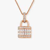 Diamond Cluster Lock Pendant