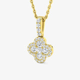 Diamond Cluster Pendant With Chain