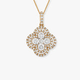 Diamond Cluster Pendant with an Open Halo