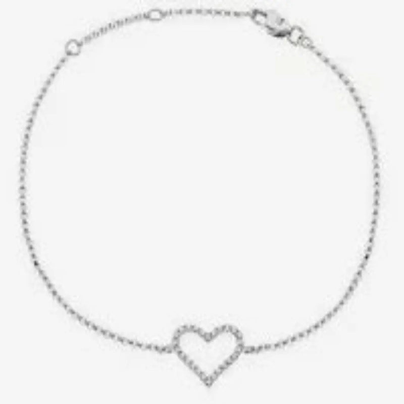 Diamond Heart Chain Bracelet HEERA DIAMONDS