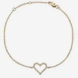 Diamond Heart Chain Bracelet HEERA DIAMONDS