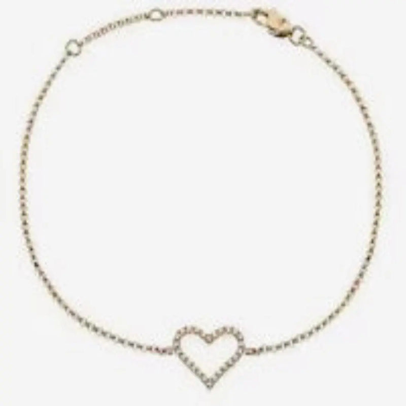 Diamond Heart Chain Bracelet HEERA DIAMONDS