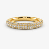 Diamond Paved Set Eternity Band Wedding Ring PVRB