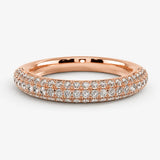 Diamond Paved Set Eternity Band Wedding Ring PVRB