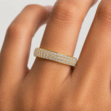 Diamond Paved Set Eternity Band Wedding Ring PVRB