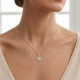 Diamond cluster Pendant with Halo