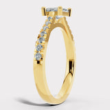 "Dory" Emerald Cut 1.5 Carat Diamond Shoulder Engagement Ring DSEC05 HEERA DIAMONDS