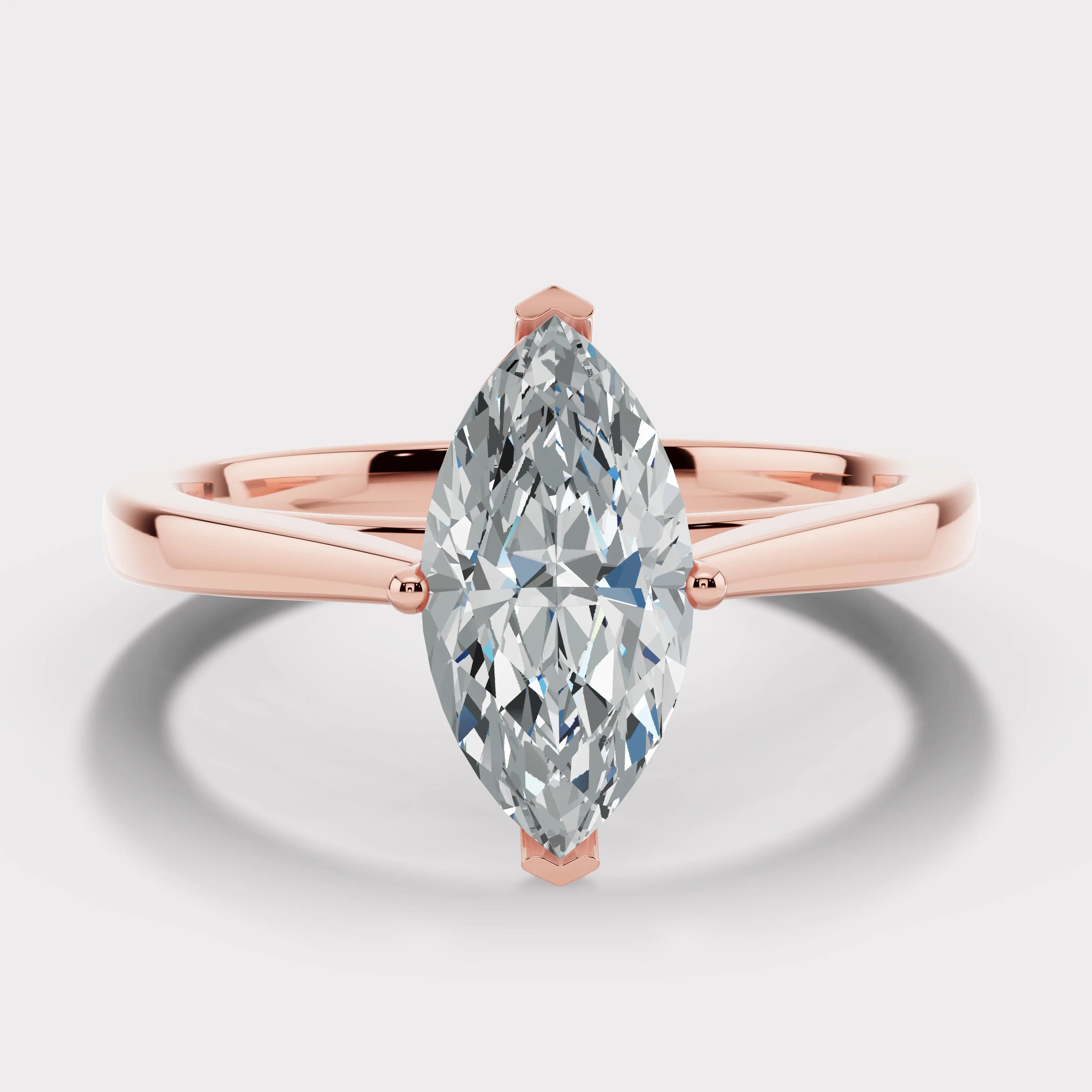"Eden" 1 Carat Solitaire Marquise Cut Diamond Engagement Ring SSMC04 ...