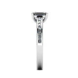 "Elara" Emerald Cut Diamond Horizontal Baguette Diamond Shoulder DSEC02 - HEERA DIAMONDS