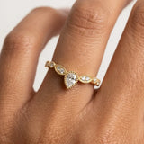 "Elisa" Sparkling Wishbone 0.20ct Diamond Eternity Ring ET70
