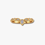 "Elisa" Sparkling Wishbone 0.20ct Diamond Eternity Ring ET70