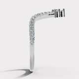 "Eloise" Deep V Shaped Micro Set 0.40ct Diamond Eternity Ring ET44